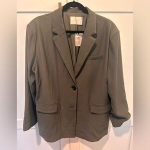 Elegant Olive Women's Suit Jacket